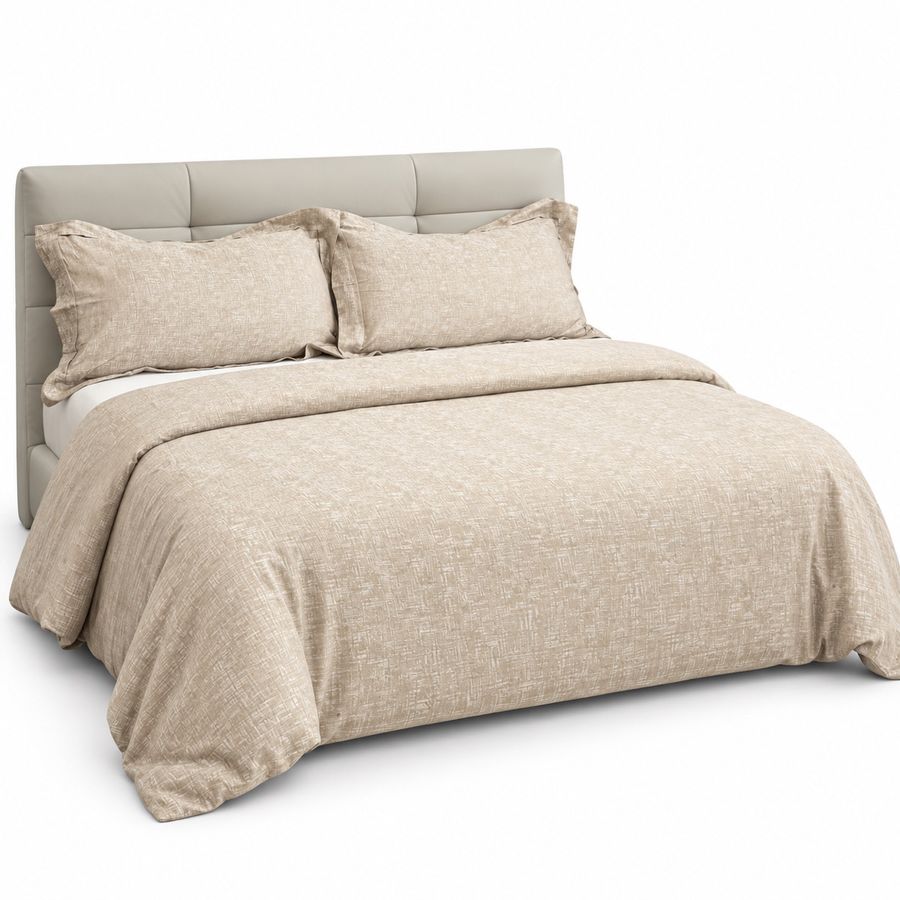Oatmeal Slubbed Cotton Duvet Cover Set — King