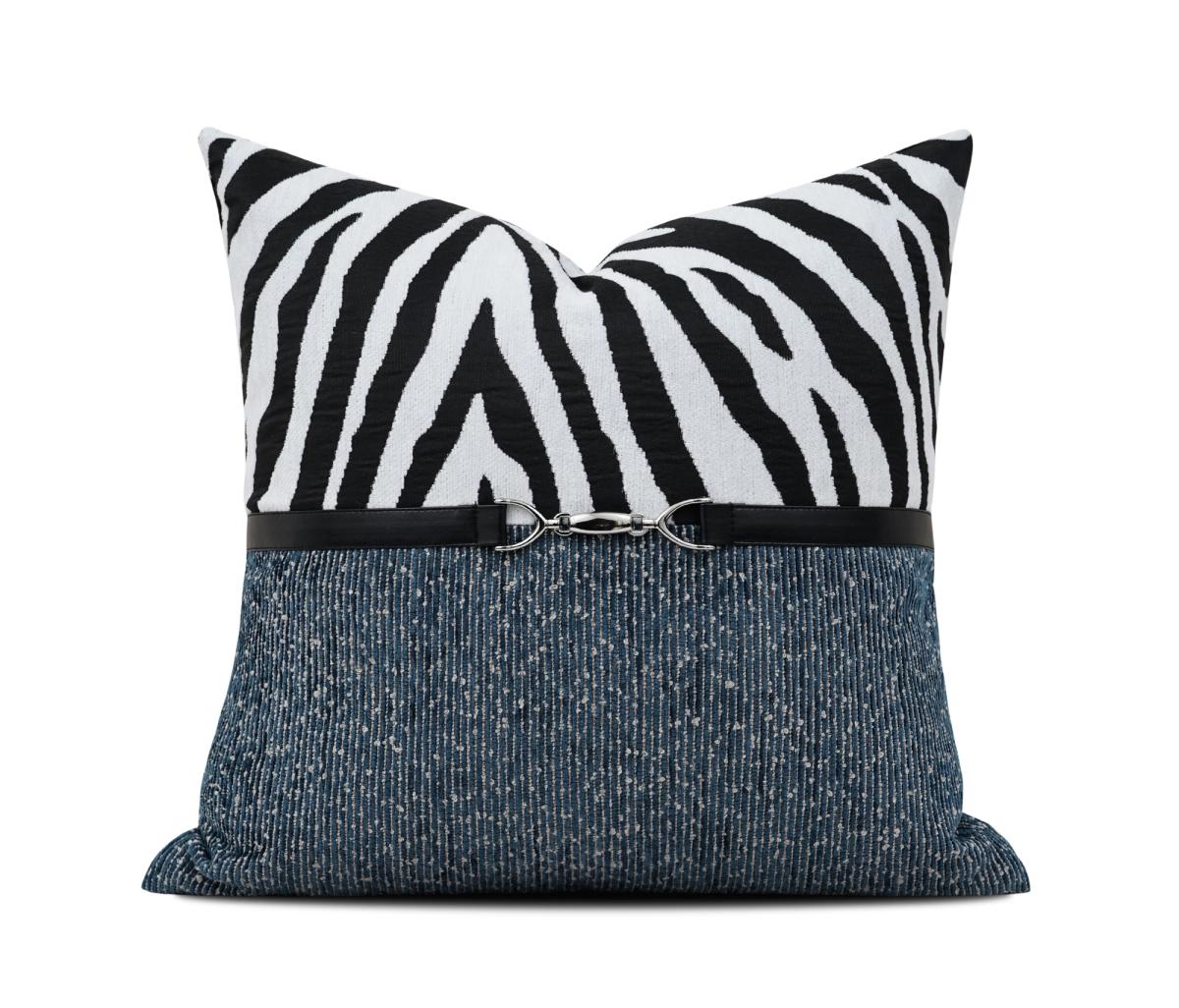 Monochrome Zebra Abstract Cushion Cover