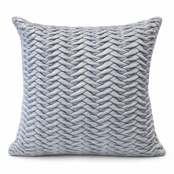 Silver Grey Braided Texture Cushion