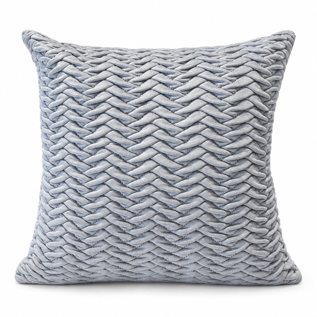 Silver Grey Braided Texture Cushion