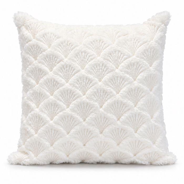 Ivory Scallop Fan Cushion