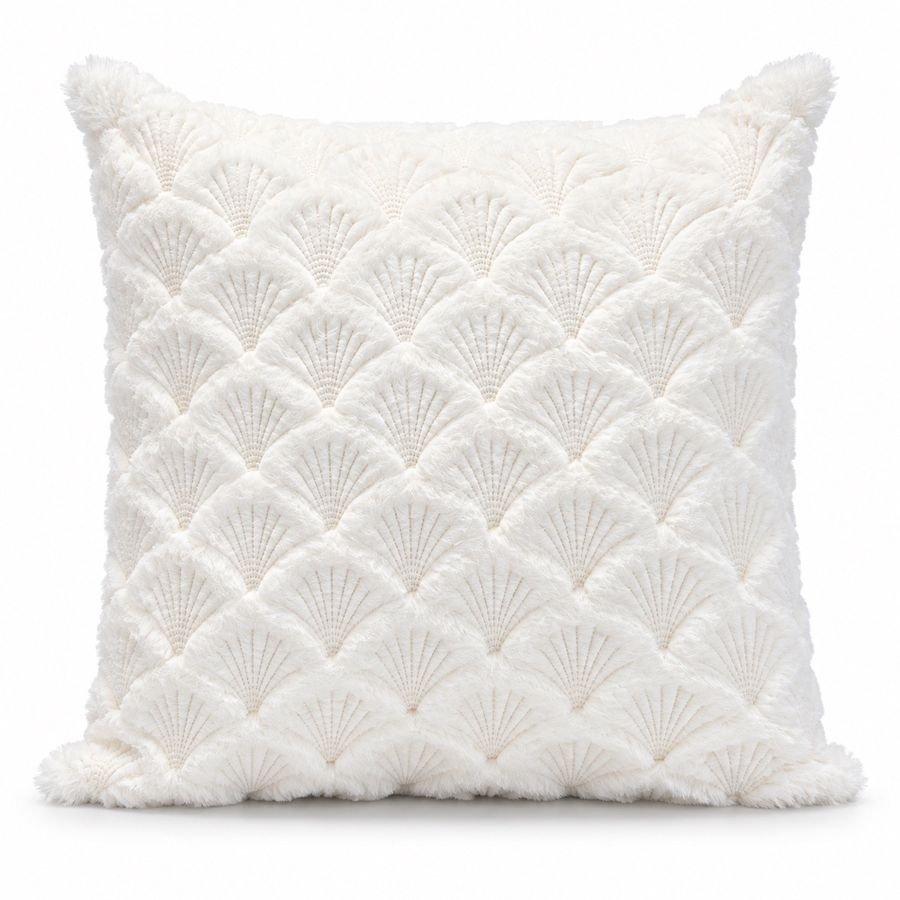Ivory Scallop Fan Cushion