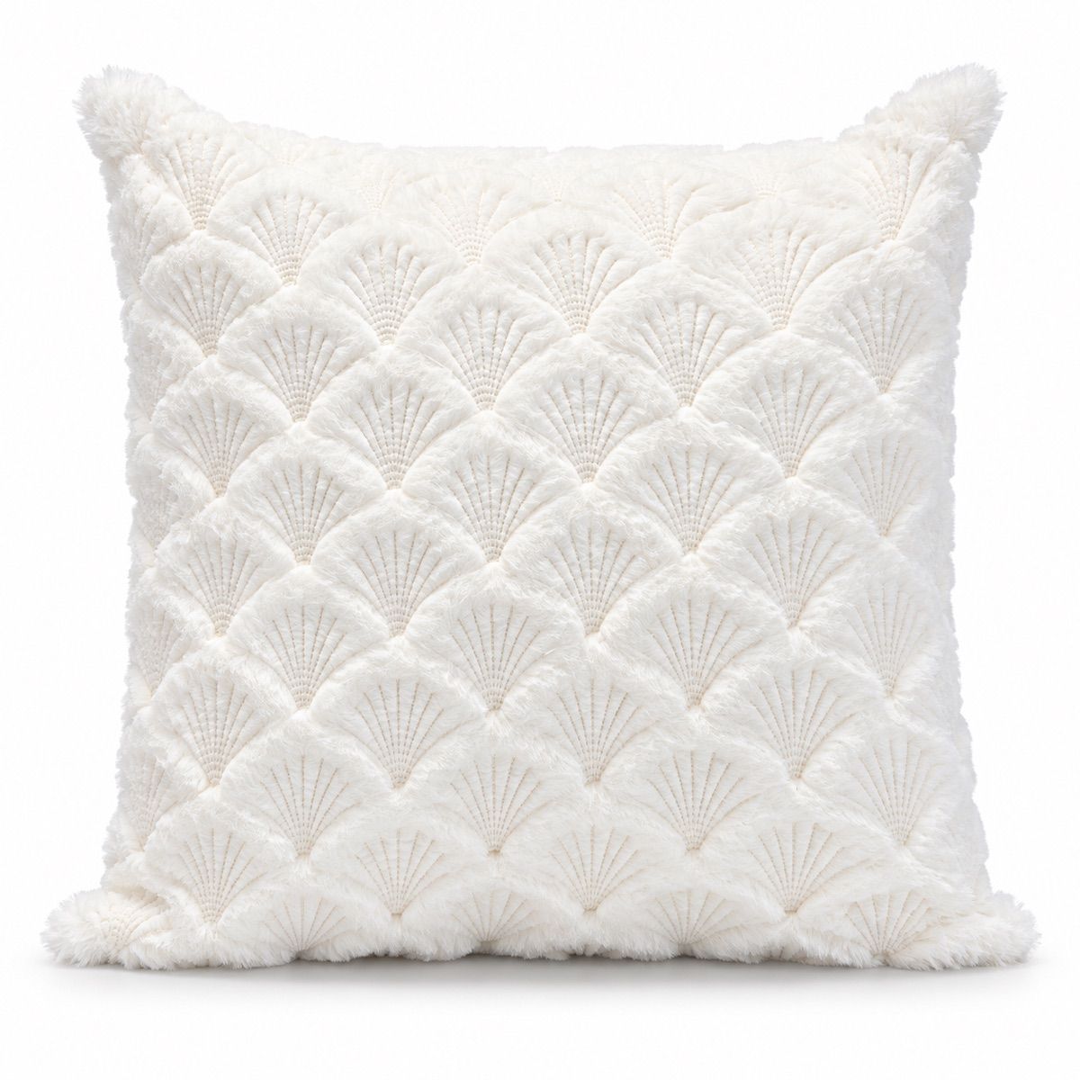 Ivory Scallop Fan Cushion