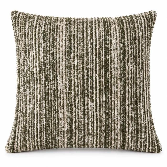 Olive Ivory Stripe Square Cover
