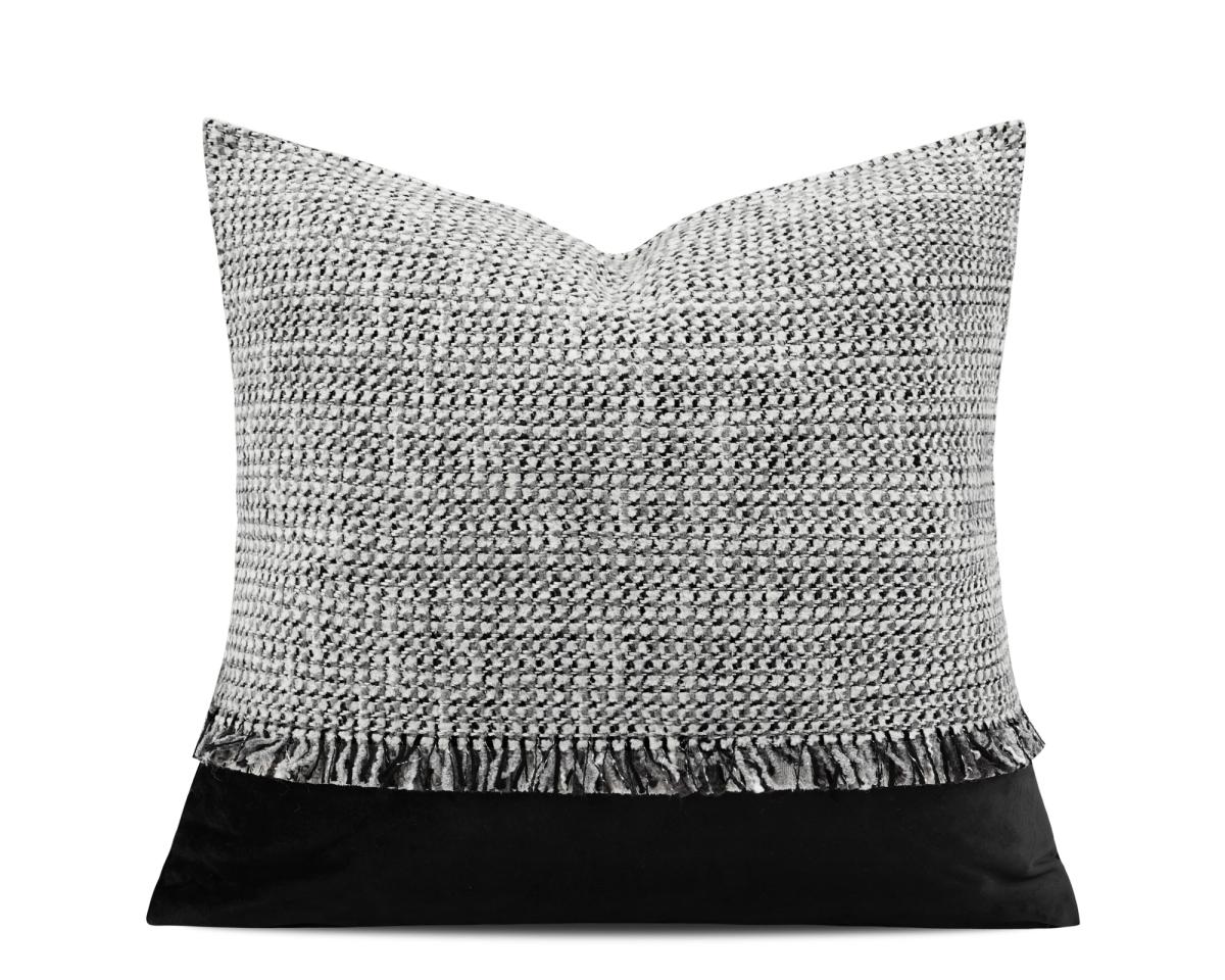 Charcoal & Cream Two-Tone Cushion Cover