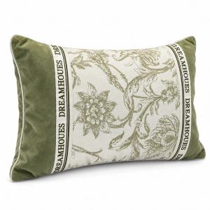 Olive Botanical Border Lumbar Cushion