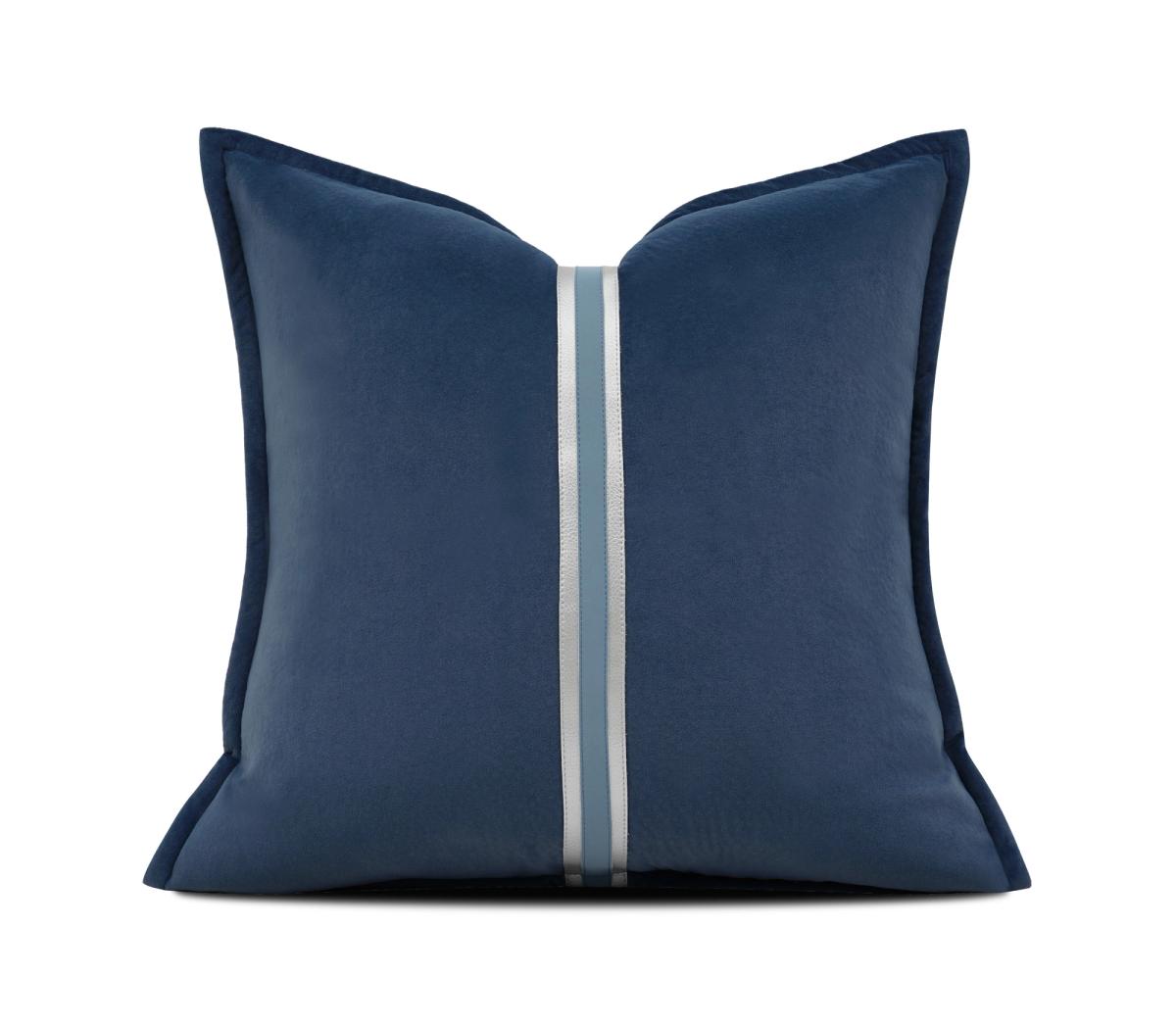 Navy Velvet Pleat Cushion Cover