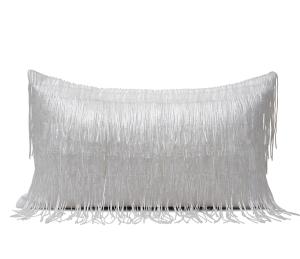 Silver Crushed Velvet Lumbar Cushion Cover