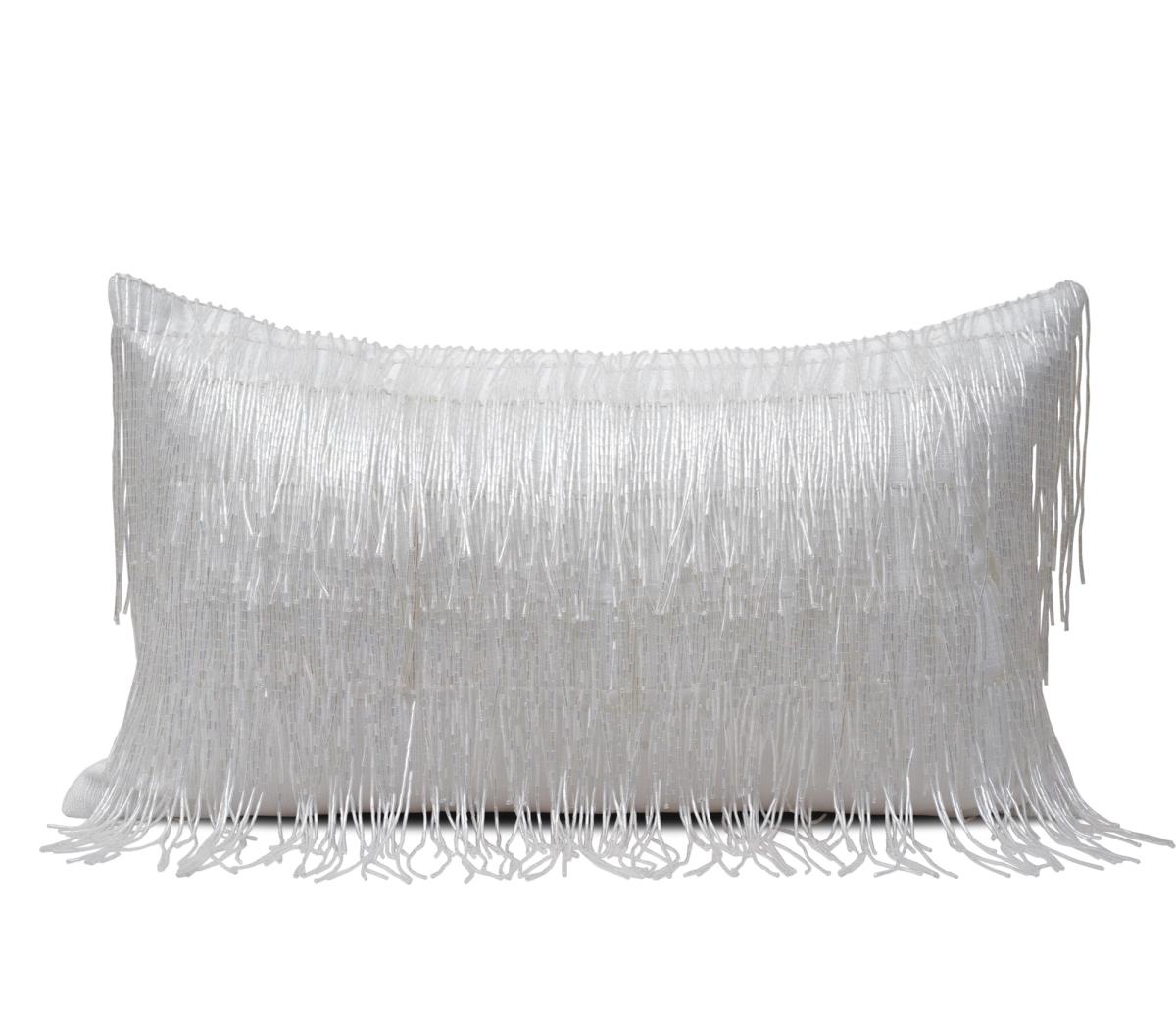Silver Crushed Velvet Lumbar Cushion Cover