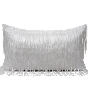 Silver Crushed Velvet Lumbar Cushion Cover