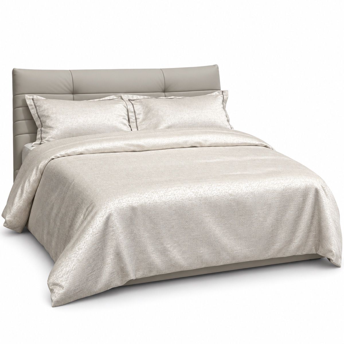 Champagne Satin Sheen Duvet Cover Set — King