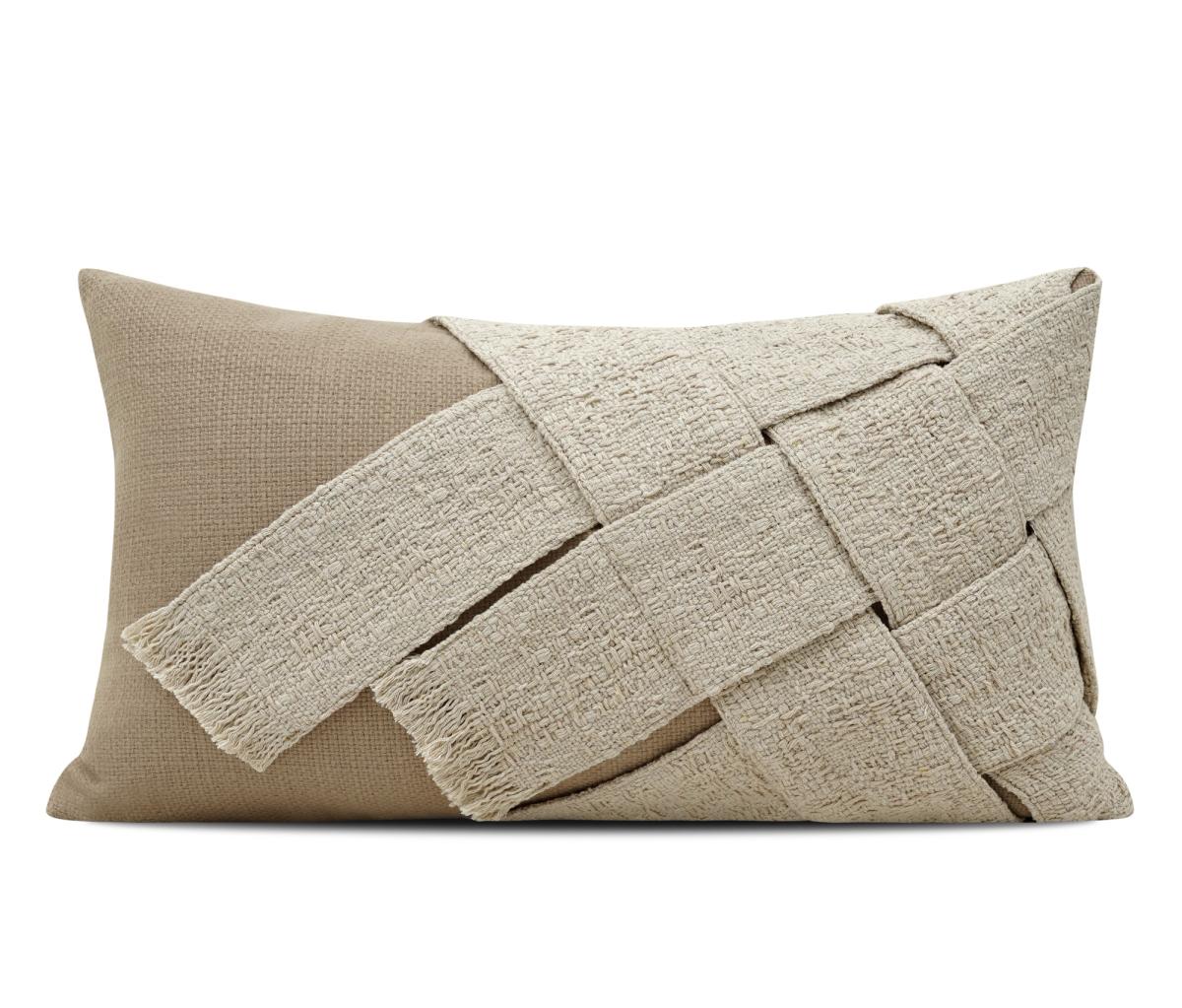 Cream Tufted Sculptural Lumbar Cushion Cover