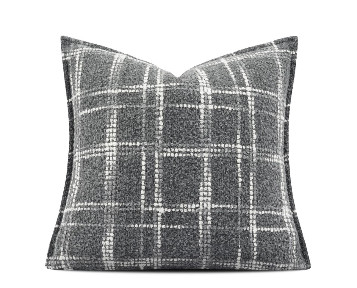 Grey & White Check Cushion Cover