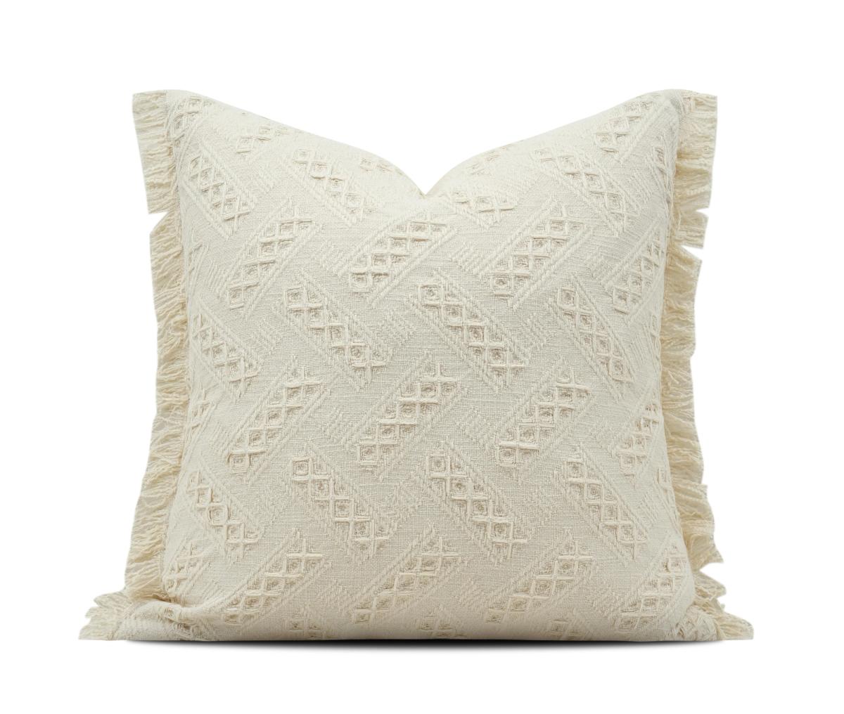 Cream Sculptural Knit Cushion Cover