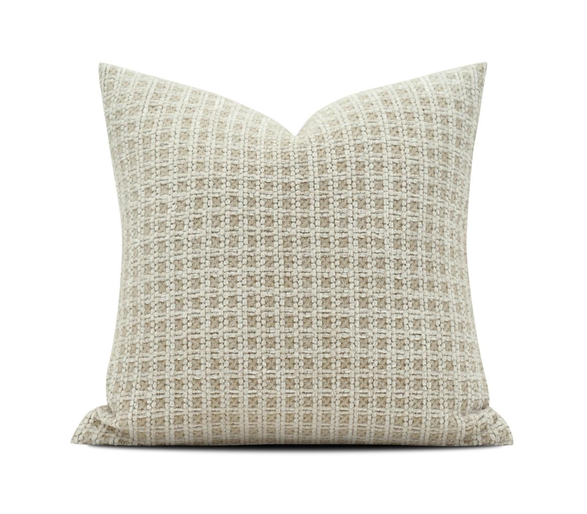 Cream & Sage Check Cushion Cover