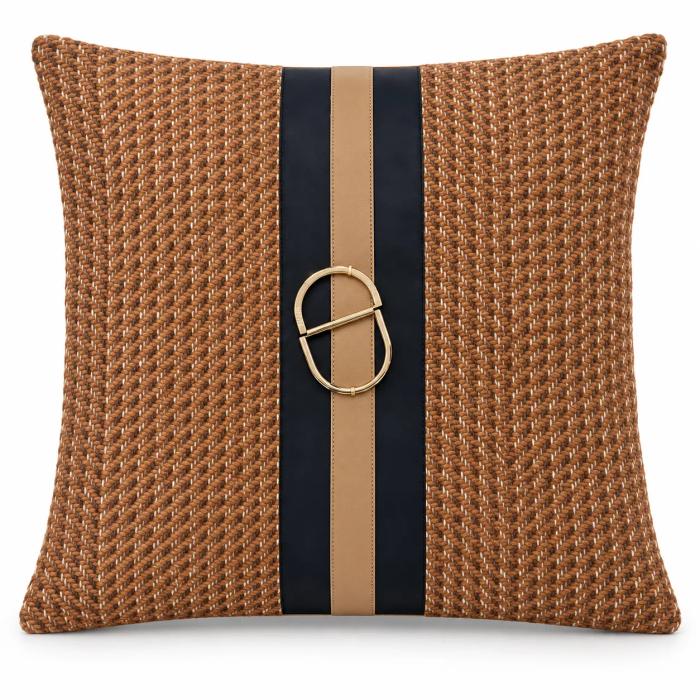 Rust Buckle Herringbone Square Cover