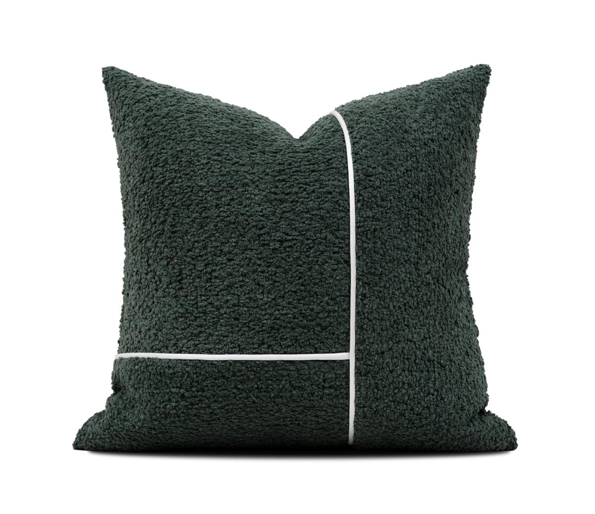 Dark Green & Black Banded Cushion Cover