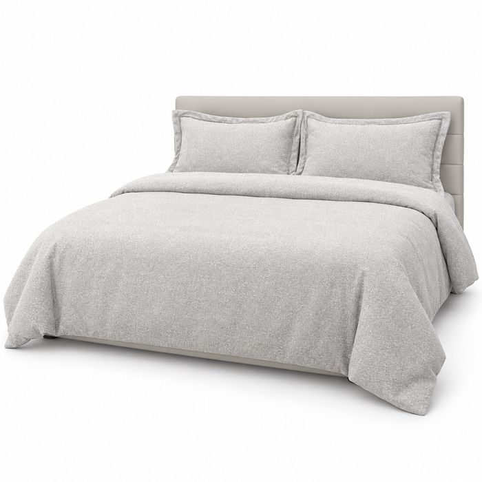 Dove Grey Scatter-Texture Duvet Cover Set — King