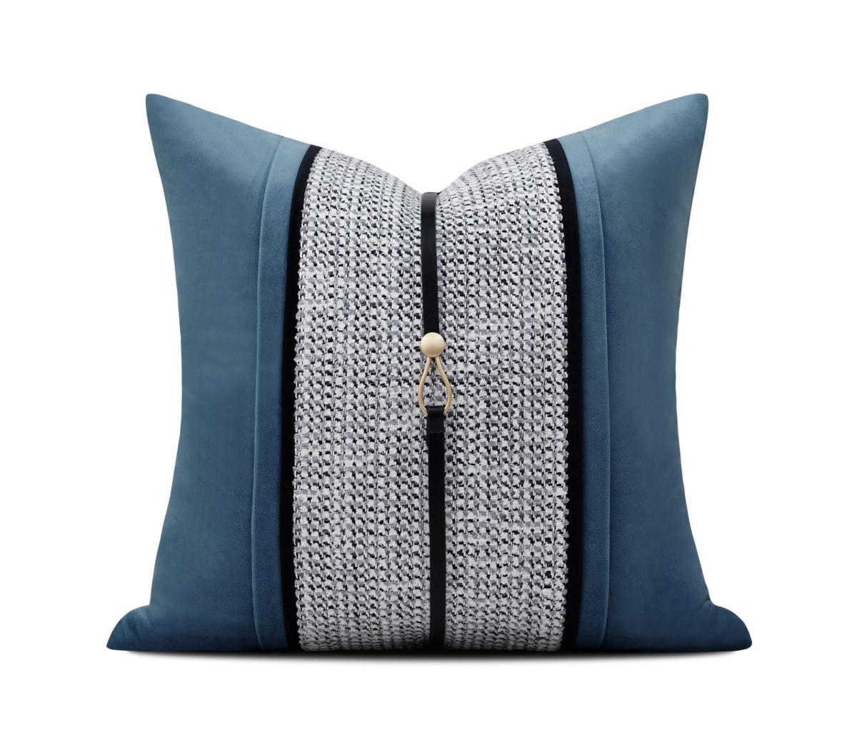 Slate Beaded Stripe Cushion Cover