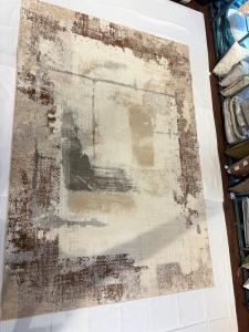 Antique Canvas Rug — Cream, Russet & Beige