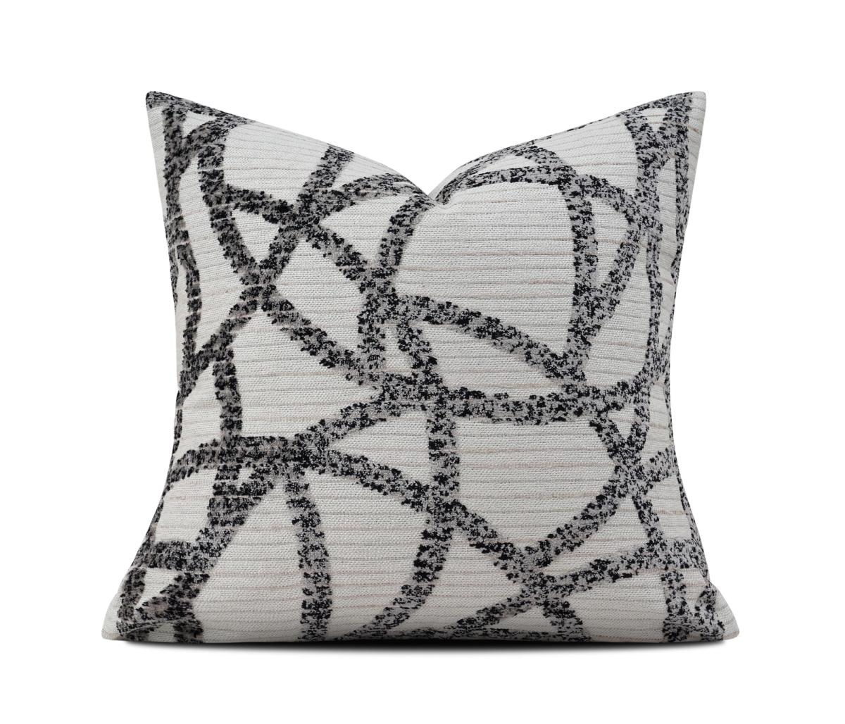 Monochrome Maze Ink Cushion Cover