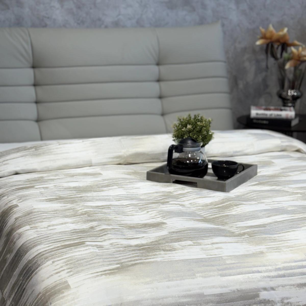 Sand Painterly Brushstroke Duvet Cover Set — King