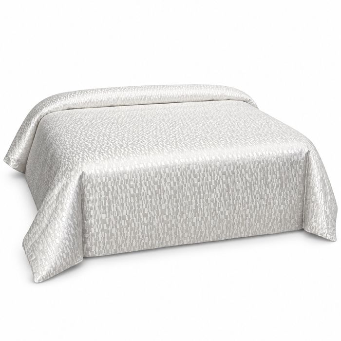 Ivory Jacquard Seed-Grain Duvet Cover Set — King