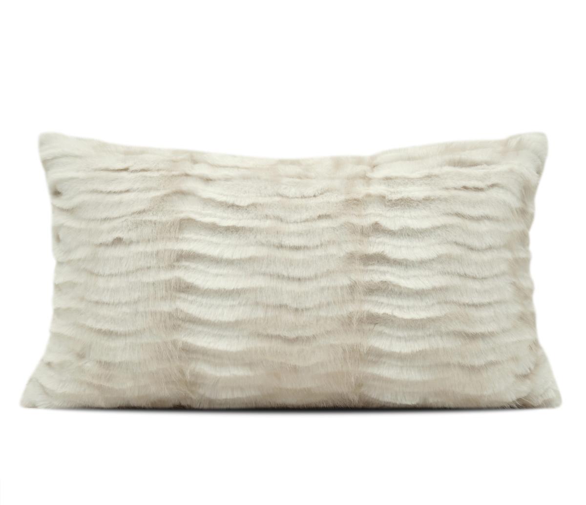 Stone & Ivory Tonal Texture Lumbar Cushion Cover