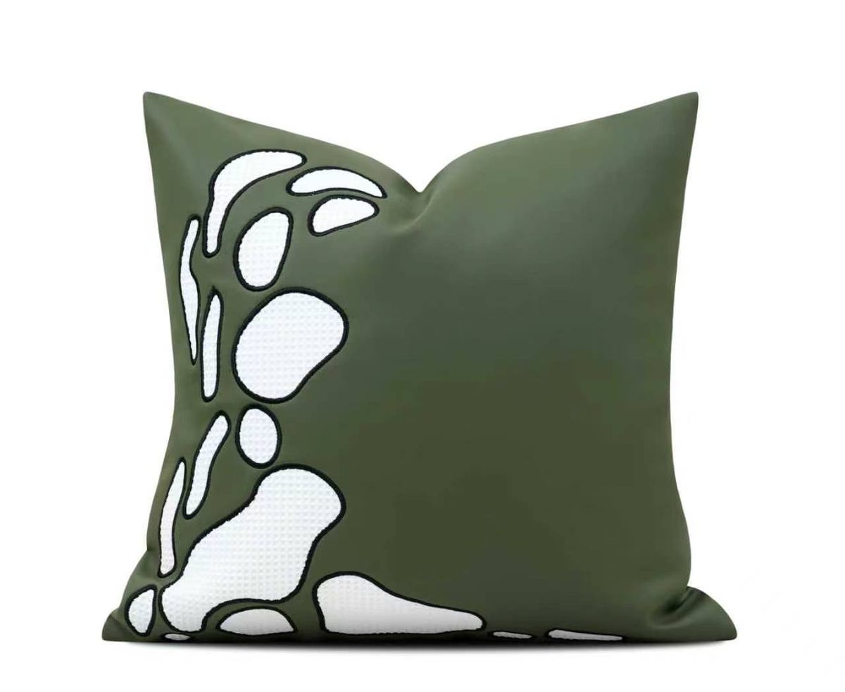 Forest Green Botanical Cushion Cover