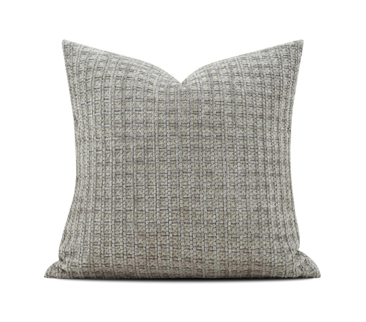Grey & Blue Check Cushion Cover