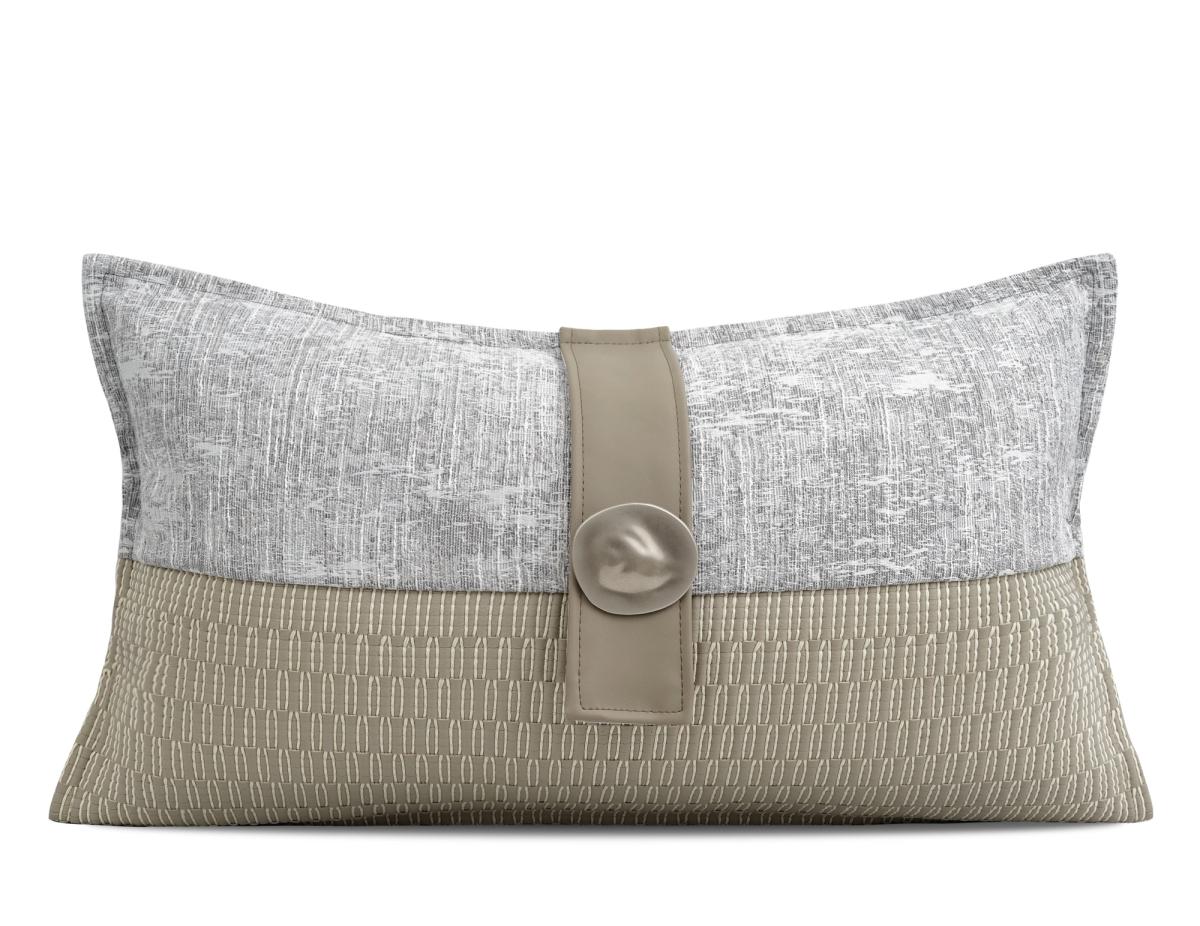 Taupe Tonal Texture Lumbar Cushion Cover