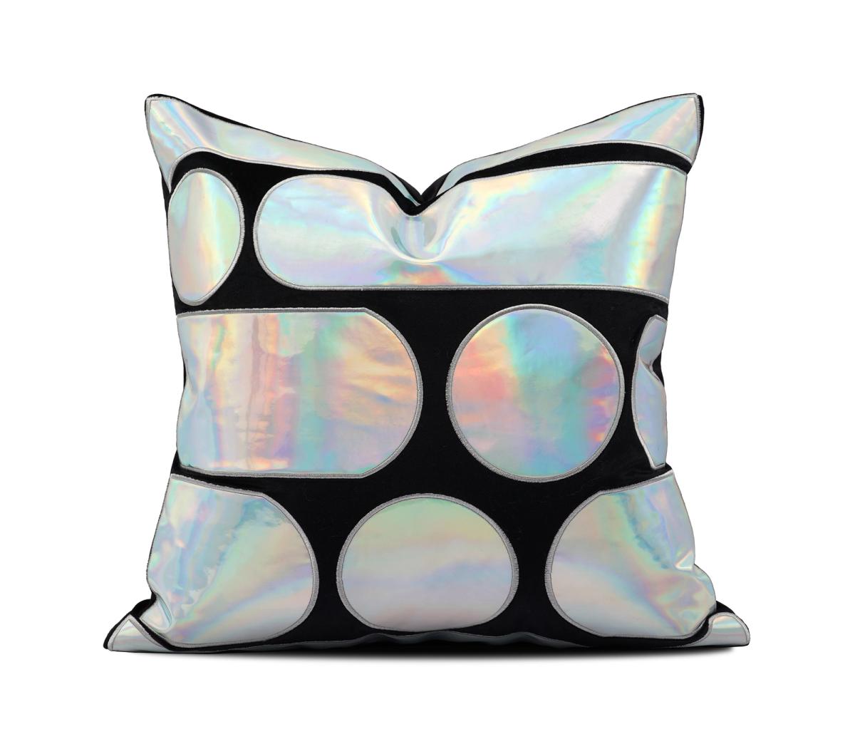 White Pastel Circle Cushion Cover