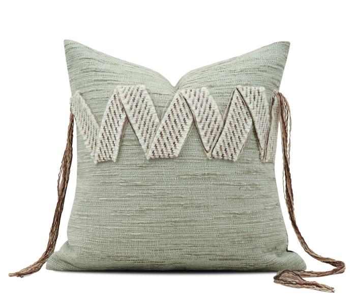 Sage & Cream Diagonal Cushion Cover
