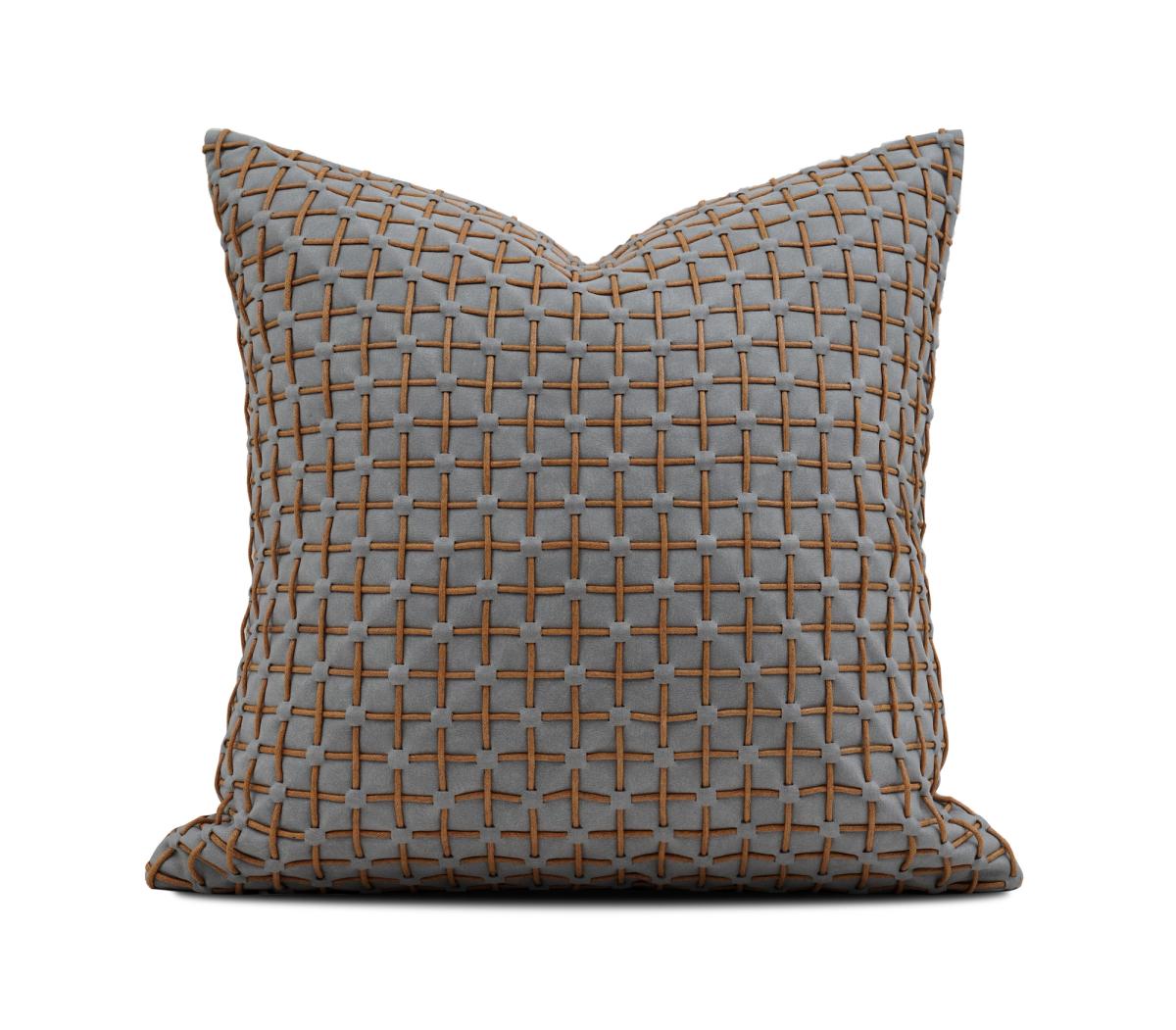 Grey Diamond Quilt Cushion Cover