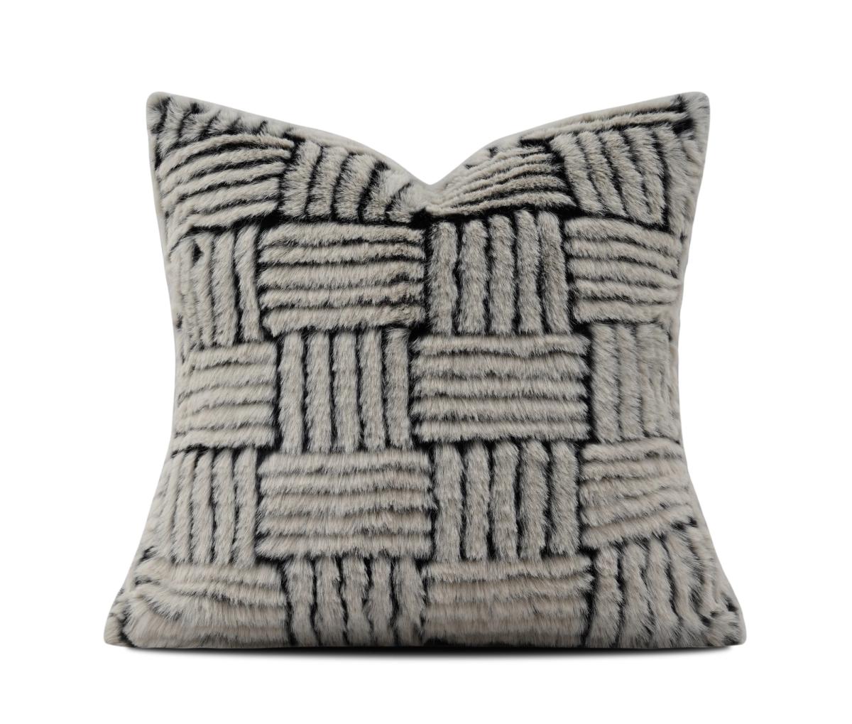 Charcoal & Cream Two-Tone Cushion Cover