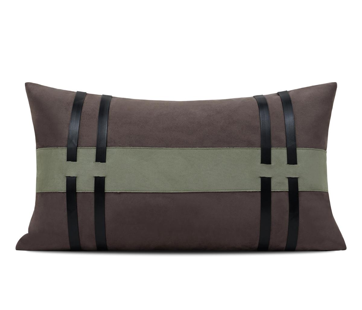 Sage Geometric Trellis Lumbar Cushion Cover