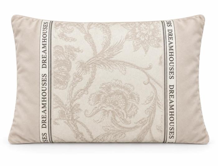 Dreamhouses Cream Botanical Cushion