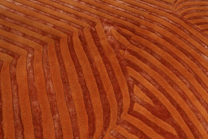 Ruleza Hand-Tufted Wool & Viscose Rug — Orange
