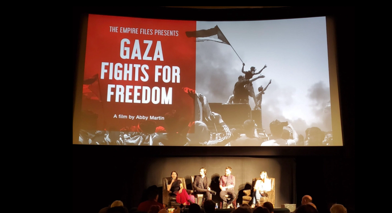 You can watch "Gaza fights for freedom" by Abby Martin