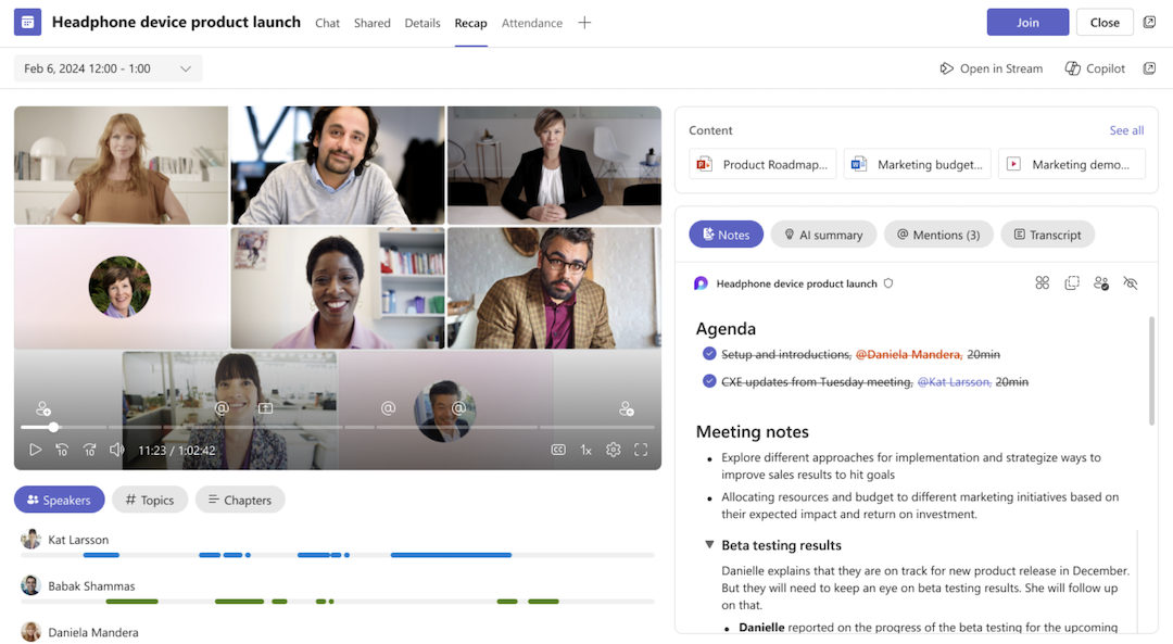Microsoft Copilot Meeting Notes
