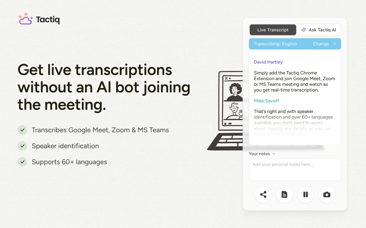 Tactiq Transcription Tool