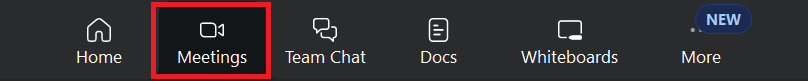 Zoom meetings tab