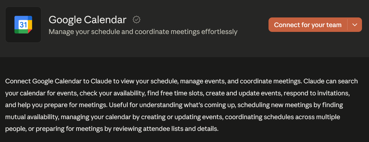 Google Calendar Connector