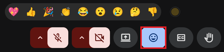 How to use reactions in Google Meet on desktop (web or Mac)