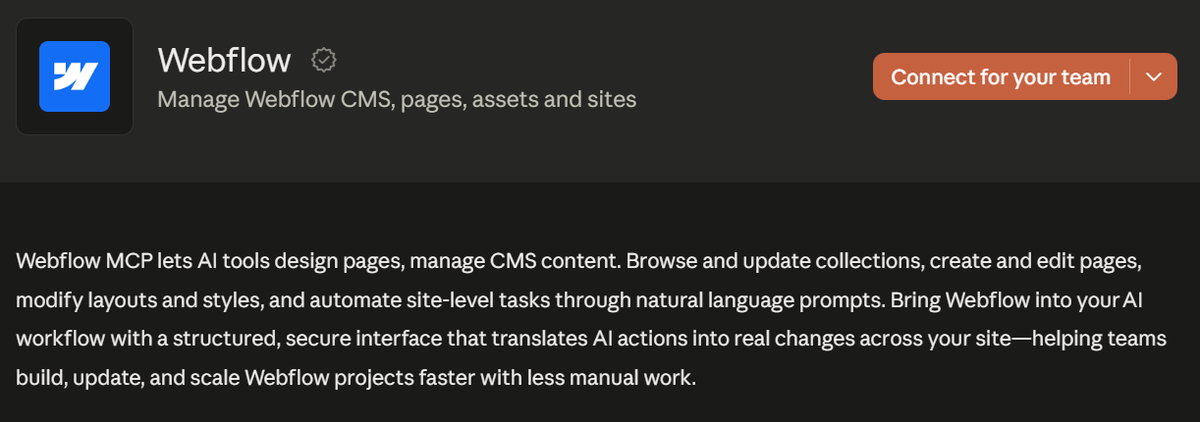 Webflow Connector