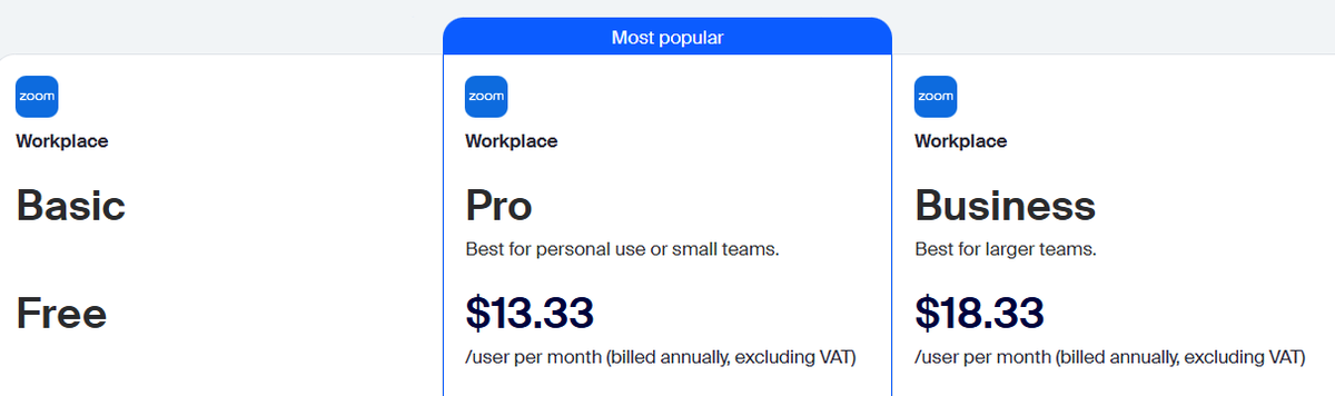 Zoom Pro Cost