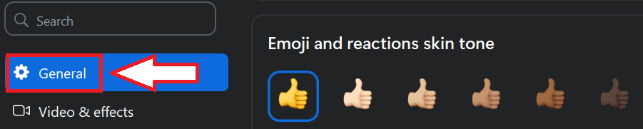 Zoom reaction skin tone