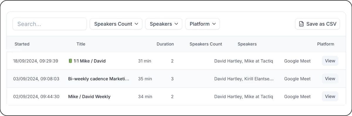 Analyze meetings and automate reports with Tactiq