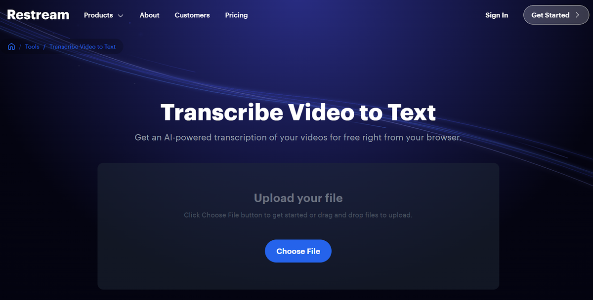 Restream: For Transcribing Video to Text