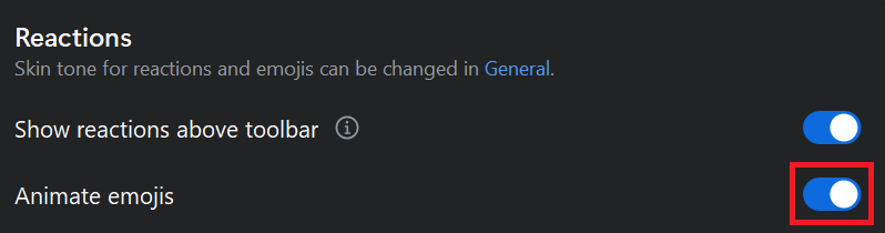 Enable animated emojis